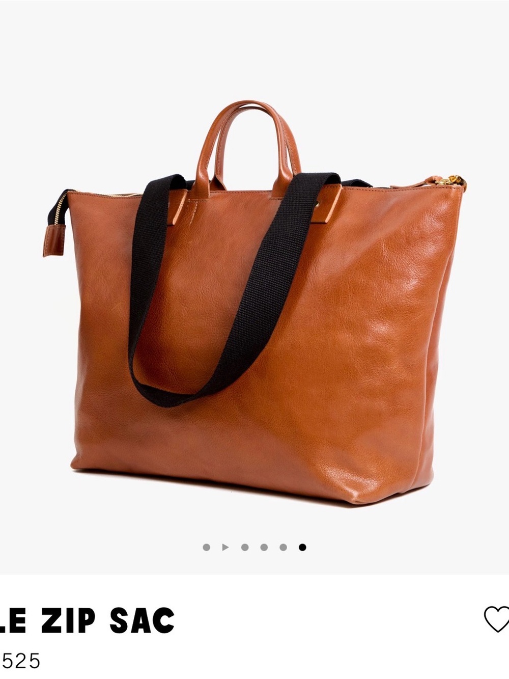 Clare V. Navy Leather Le Zip Sac - Picture 9 of 13